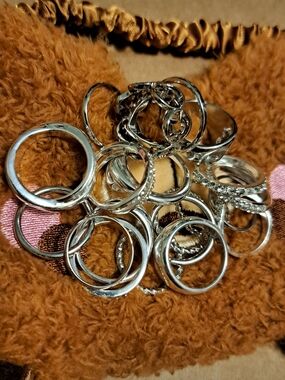 Classic Silver Stackable Women's Rings - Multi-Pack